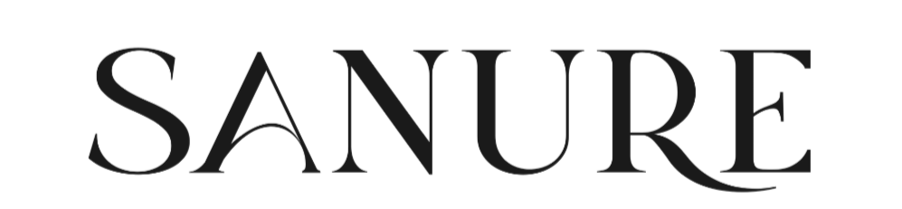 Black 'SANURE' logo on a white background